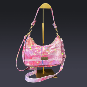 Linda Baguette In Light Magenta Denim