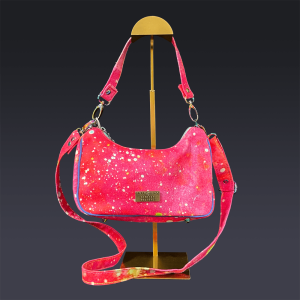 Linda Baguette In Dark Magenta Denim